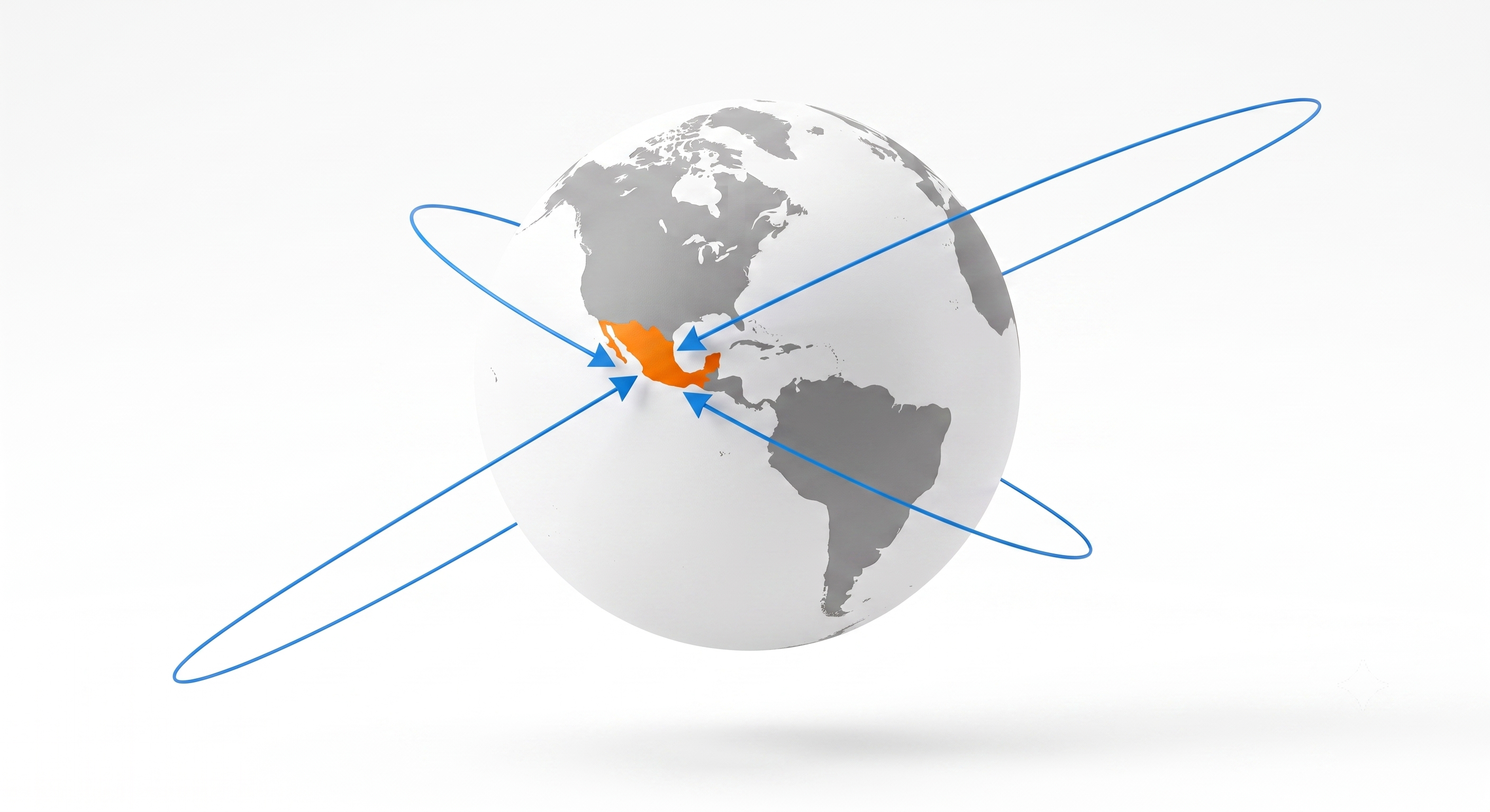 World map highlighting Mexico: international brands selling in Mexico with Yego Fulfillment